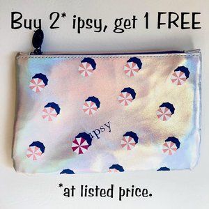 ipsy Silver holographic pouch NWOT